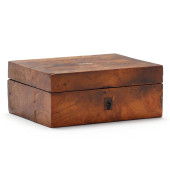 VICTORIAN BURLWOOD JEWELRY BOX