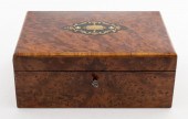 VICTORIAN BURLWOOD VENEER KEEP