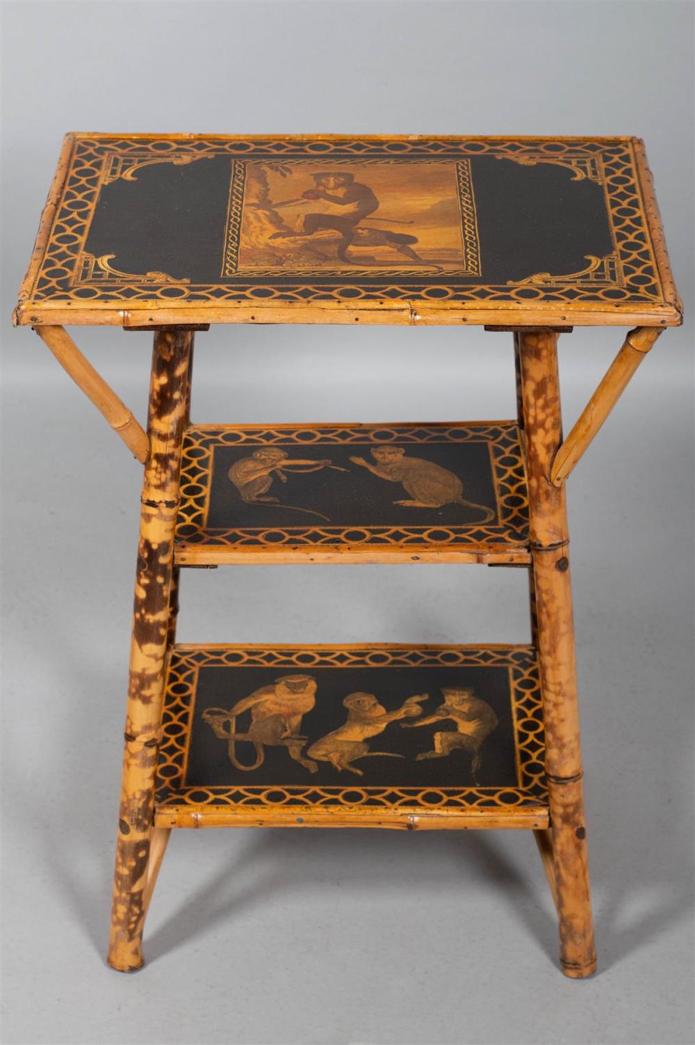 VICTORIAN BURNT BAMBOO SIDE