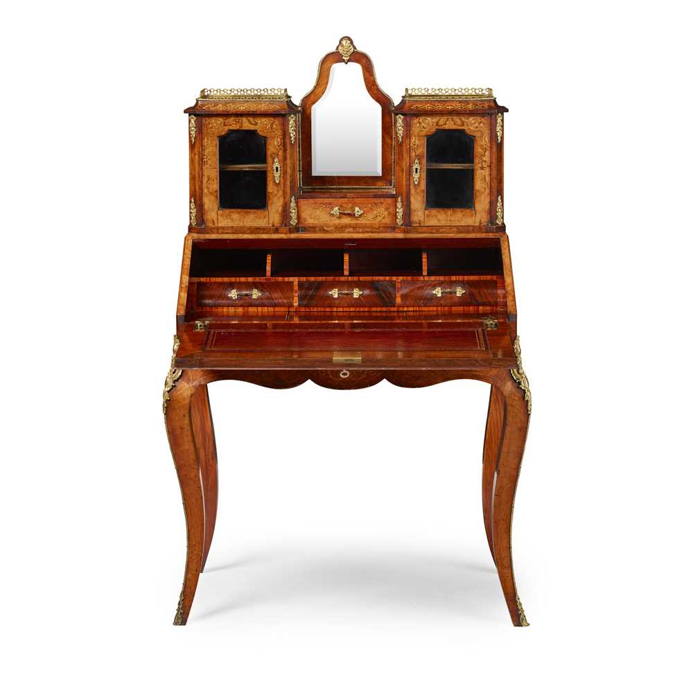VICTORIAN BURR WALNUT, ROSEWOOD AND