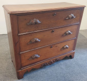 VICTORIAN CARVED CHERRYWOOD CH