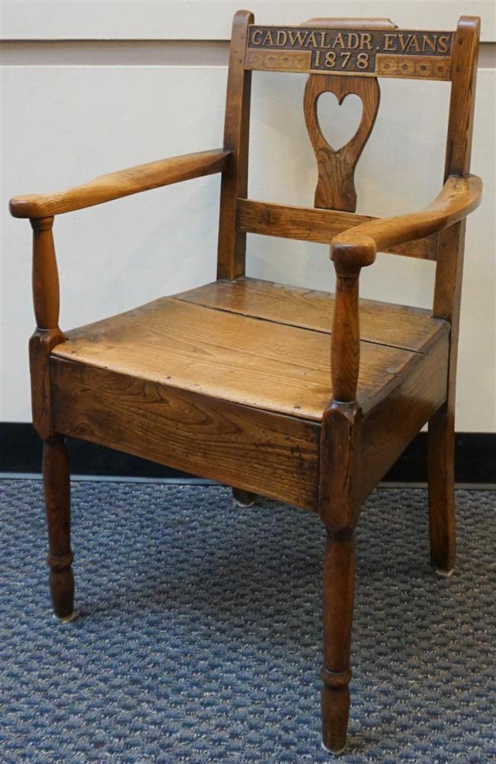 VICTORIAN CARVED ELMWOOD OPEN