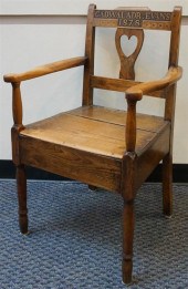 VICTORIAN CARVED ELMWOOD OPEN
