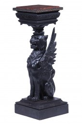VICTORIAN CARVED FIGURAL PEDES