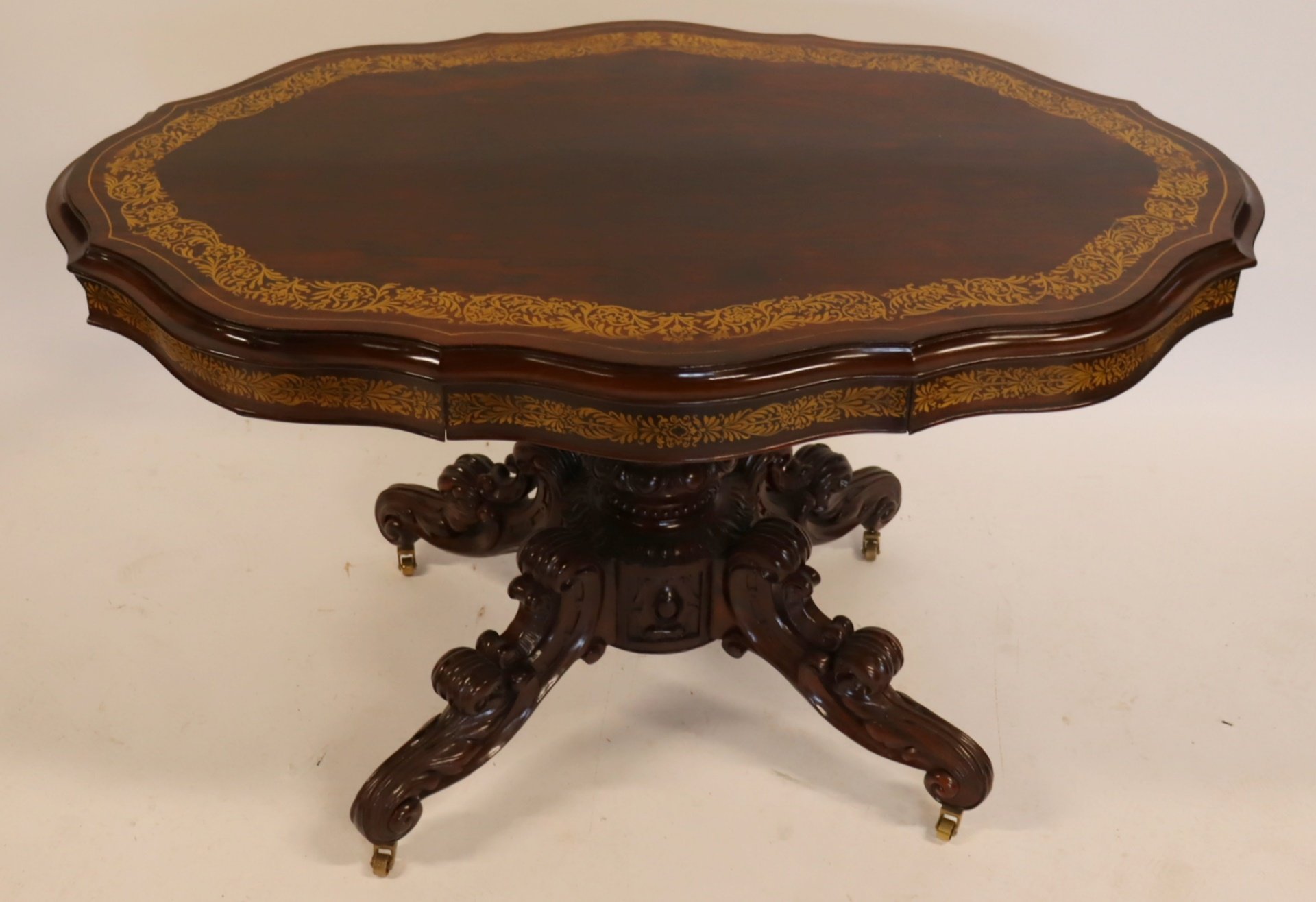 VICTORIAN CARVED & INLAID