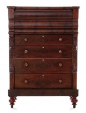 Victorian carved mahogany ches