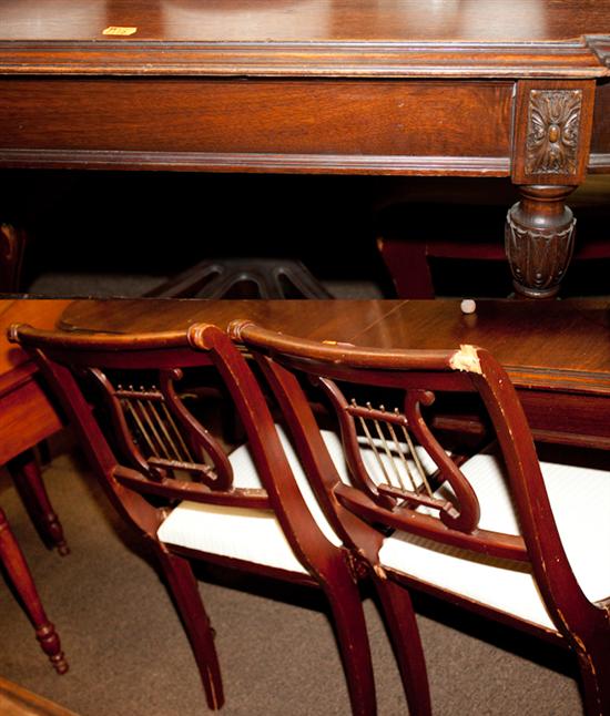 Victorian carved mahogany dining