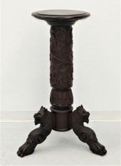 VICTORIAN CARVED MAHOGANY HAIR