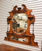 VICTORIAN CARVED MAHOGANY OVER