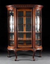 Victorian carved oak and bevel