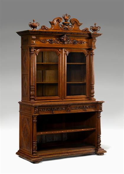 Victorian carved oak buffet    late