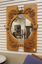 VICTORIAN CARVED OAK GARMENT R