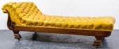 VICTORIAN CARVED OAK TUFTED DA