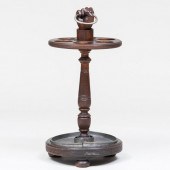 VICTORIAN CARVED OAK UMBRELLA