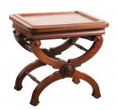 Victorian carved walnut marble