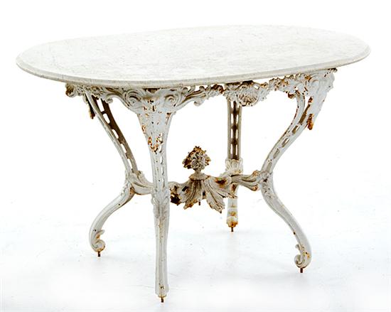 Victorian cast-iron and marbletop