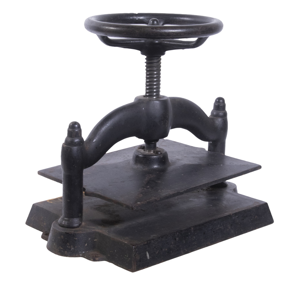 VICTORIAN CAST IRON BOOK PRESS Late