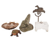 VICTORIAN CAST IRON DOG ETC.<b