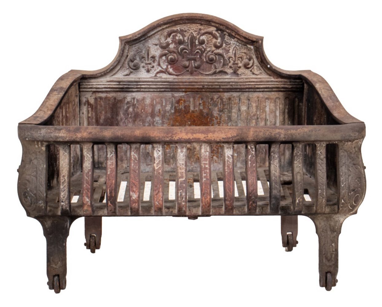 VICTORIAN CAST IRON FIREPLACE GRATE