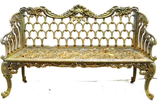 Victorian cast-iron garden bench 
