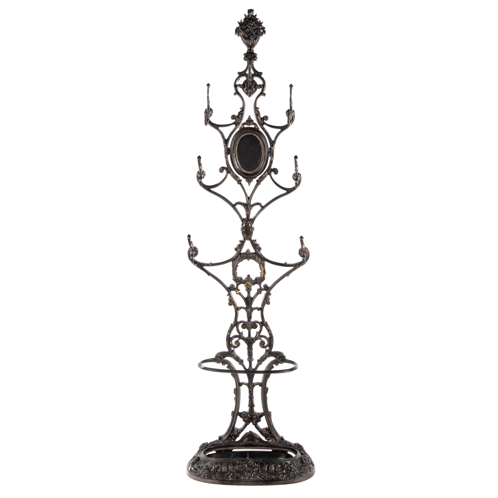 VICTORIAN CAST IRON HALL TREE