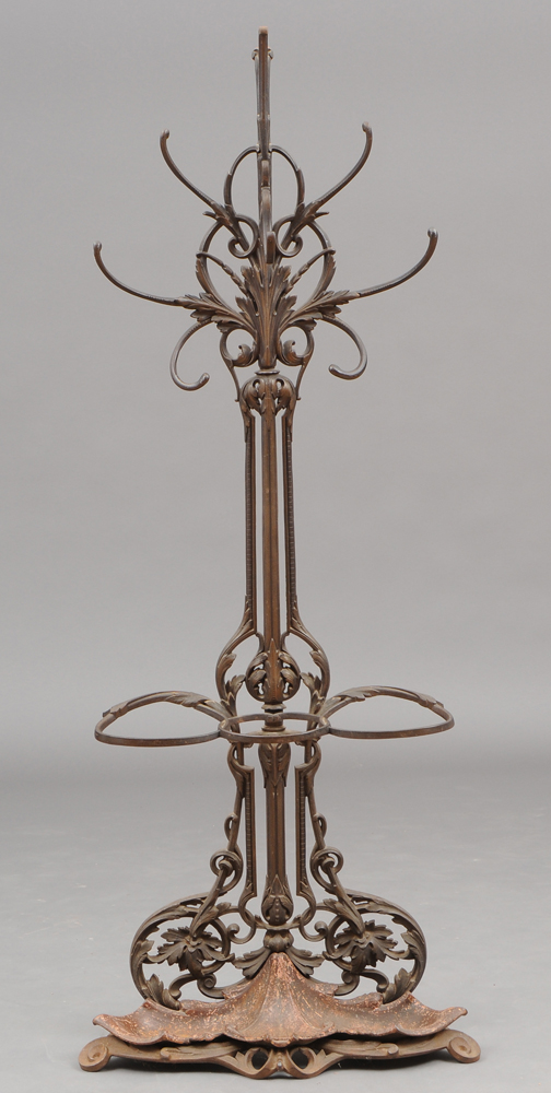 VICTORIAN CAST-IRON HALL TREE The