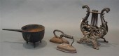 VICTORIAN CAST IRON LYRE-FORM