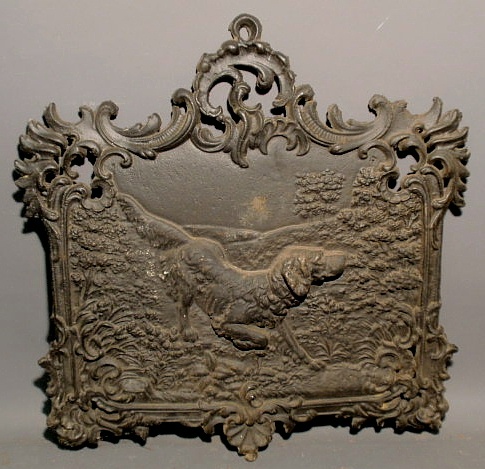 Victorian cast iron plaque of a