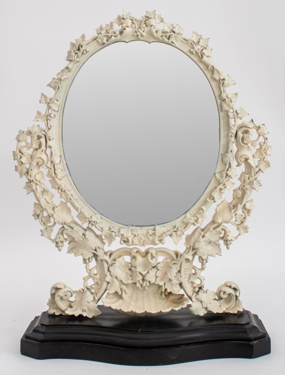 VICTORIAN CAST IRON VANITY MIRROR