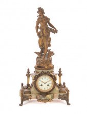 VICTORIAN CAST METAL AND MARBL