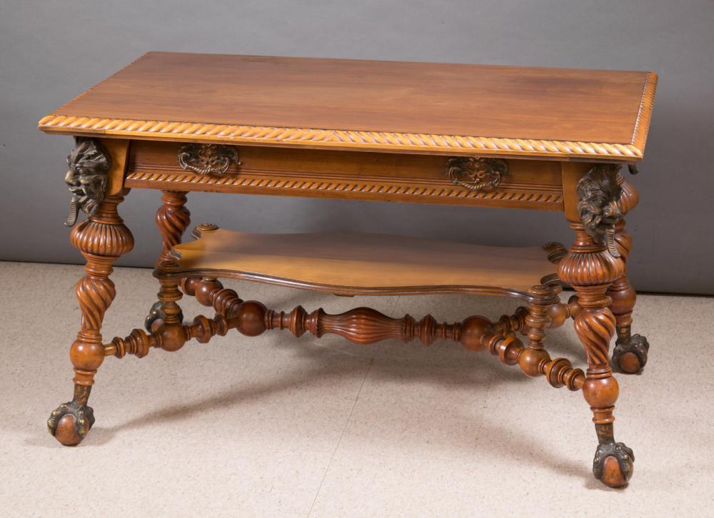 VICTORIAN CHERRY CENTER TABLE,