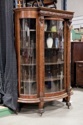VICTORIAN CHINA CLOSET.  Ameri