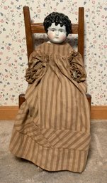 Victorian china head doll in old