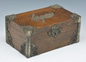 VICTORIAN "CIGARS" OAK HUMIDOR