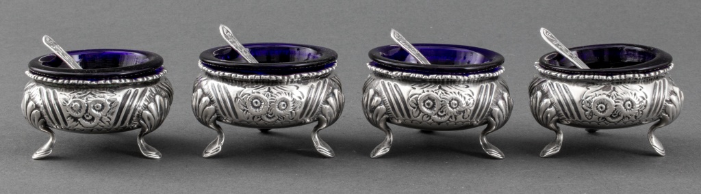 VICTORIAN COBALT GLASS LINED