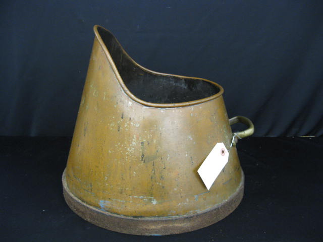 Victorian Copper Coal Scuttle brass
