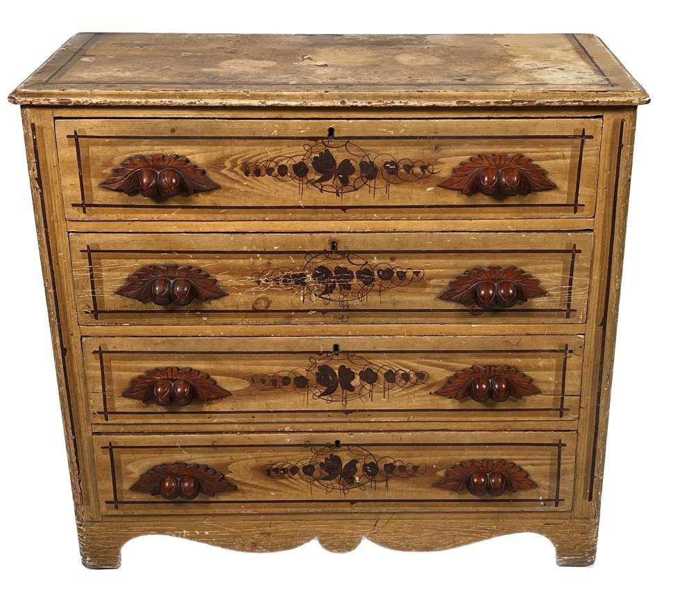 VICTORIAN COTTAGE BUREAU WITH