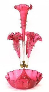 VICTORIAN CRANBERRY ART GLASS