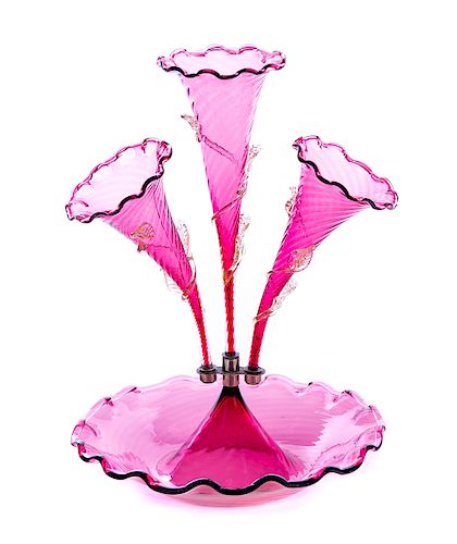 VICTORIAN CRANBERRY ART GLASS