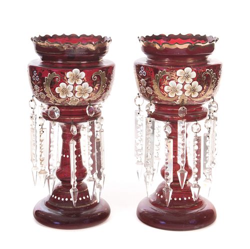 VICTORIAN CRANBERRY ART GLASS