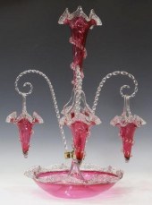 VICTORIAN CRANBERRY GLASS EPER
