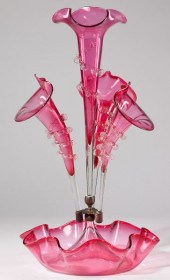 Victorian Cranberry Glass Eper