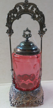 VICTORIAN CRANBERRY GLASS PICK