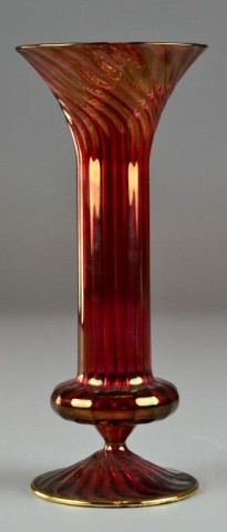 Victorian Cranberry Glass Trumpet