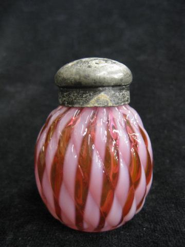 Victorian Cranberry Opalescent Salt