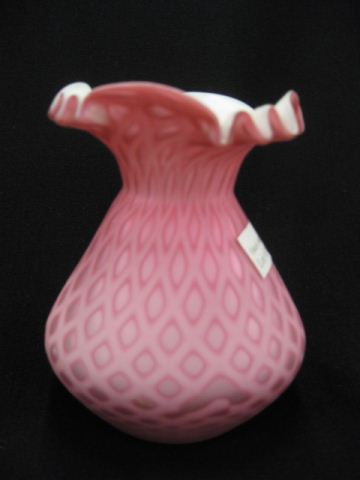 Victorian Cranberry Satin Art Glass