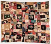 VICTORIAN CRAZY QUILT, LATE 19