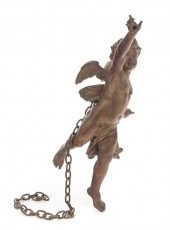 VICTORIAN CUPID GAS LIGHT FIXT