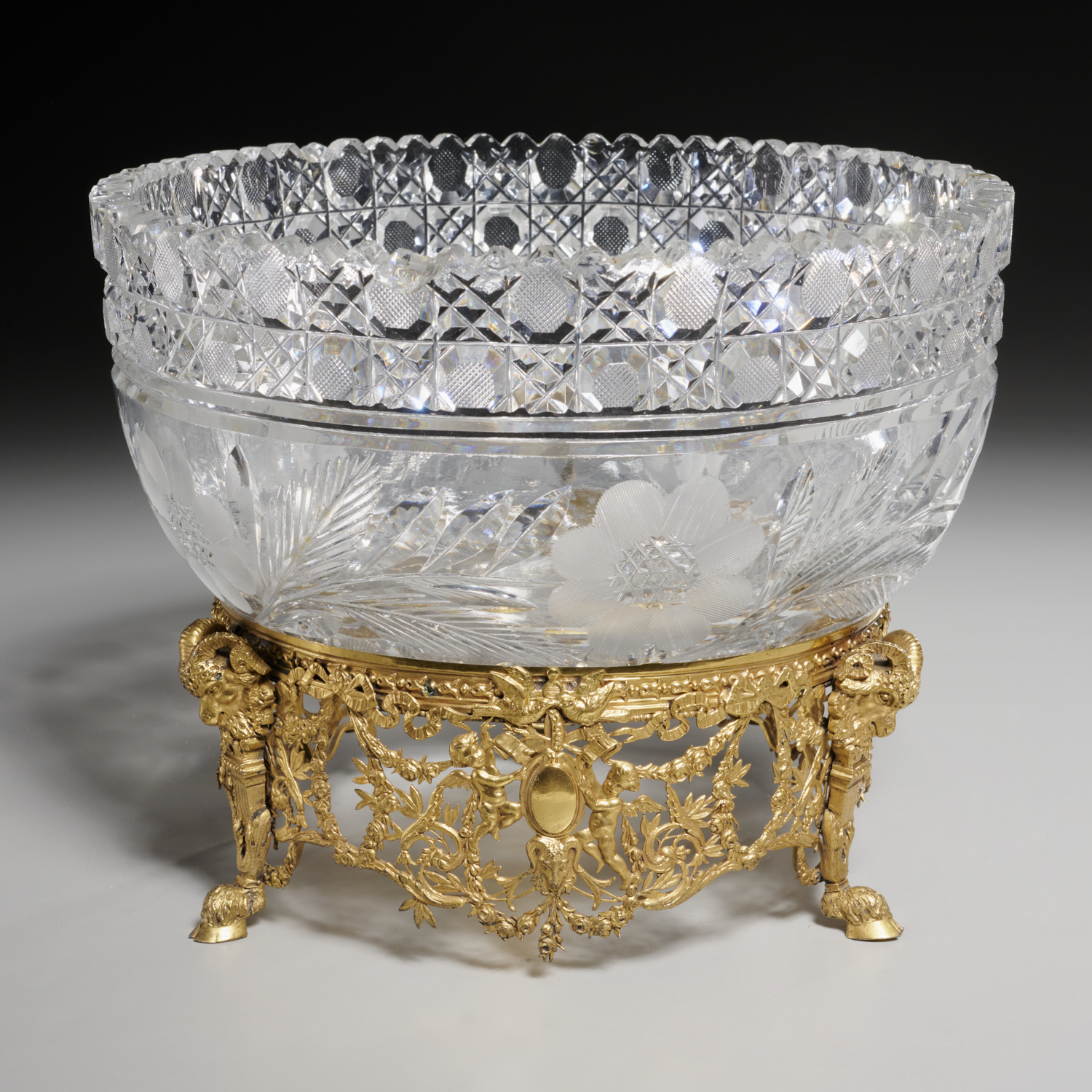 VICTORIAN CUT GLASS AND GILT