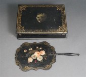 VICTORIAN DECORATED WOOD LAP D
